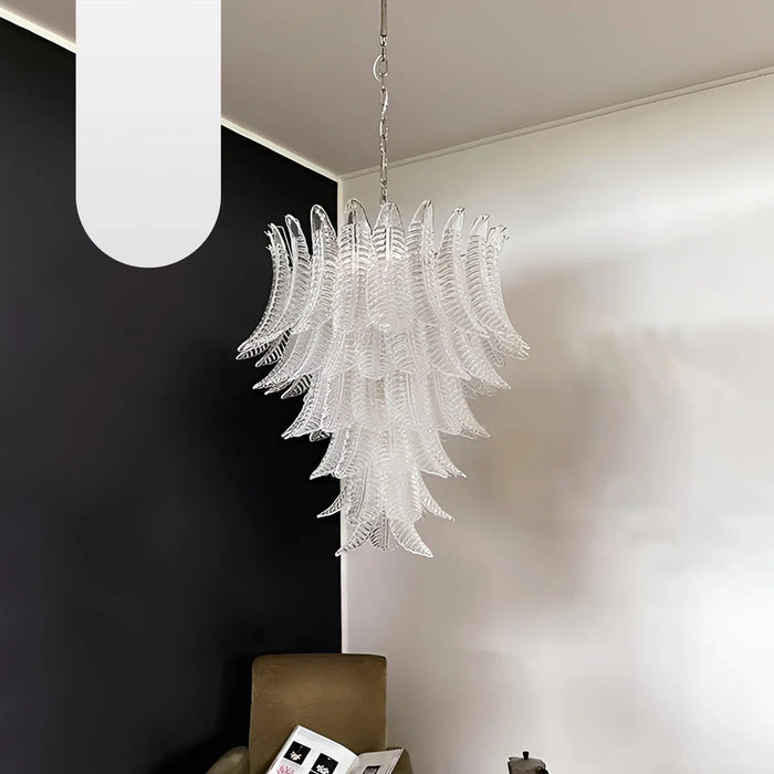 Gorgeous Murano Felci Transparent Glass Chandelier-DWHOME