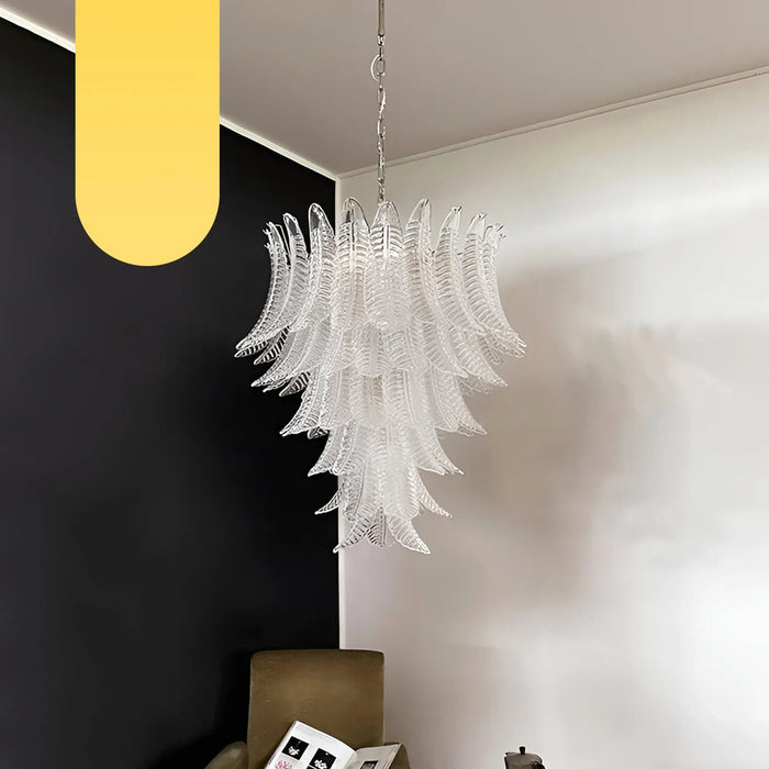 Gorgeous Murano Felci Transparent Glass Chandelier-DWHOME