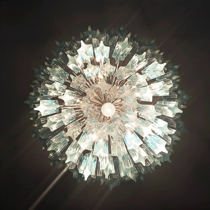 Gorgeous Murano Quadriedri Prisms Blue Chandelier-DWHOME