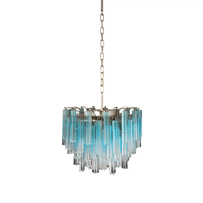 Gorgeous Murano Quadriedri Prisms Blue Chandelier-DWHOME