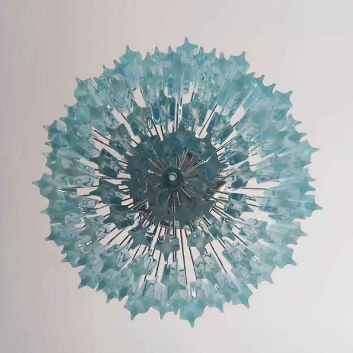 Gorgeous Murano Quadriedri Prisms Blue Chandelier-DWHOME
