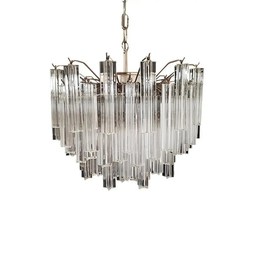 Gorgeous Murano Quadriedri Prisms Transparent Chandelier-DWHOME