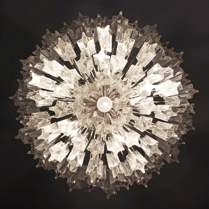 Gorgeous Murano Quadriedri Prisms Transparent Chandelier-DWHOME