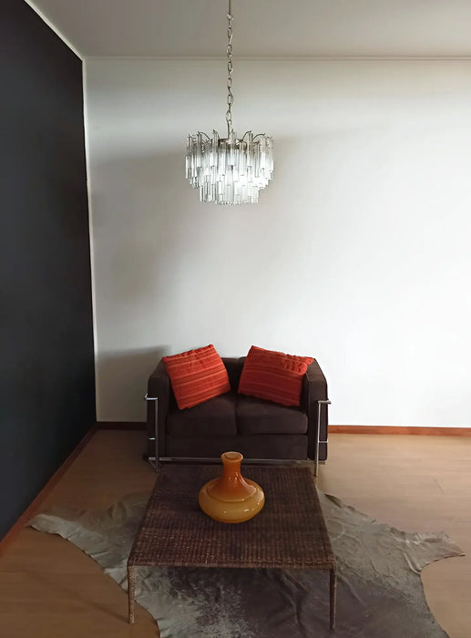 Gorgeous Murano Quadriedri Prisms Transparent Chandelier-DWHOME
