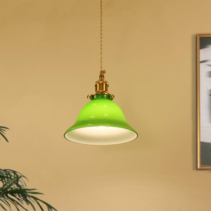 Green Bell Pendant Light-DWHOME