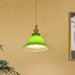 Green Bell Pendant Light.