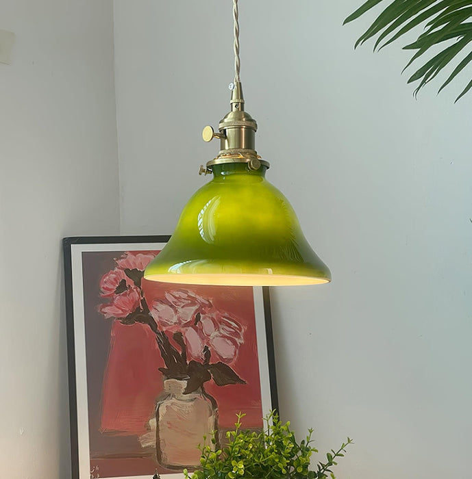 Green Bell Pendant Light-DWHOME