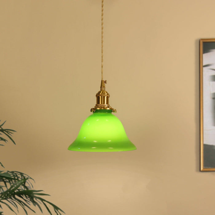 Green Bell Pendant Light.