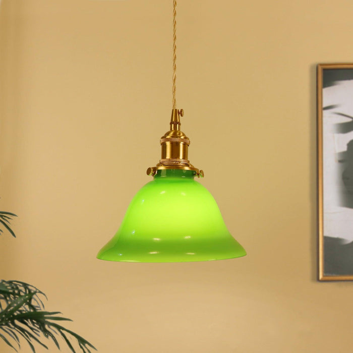 Green Bell Pendant Light-DWHOME