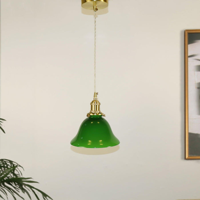 Green Bell Pendant Light.