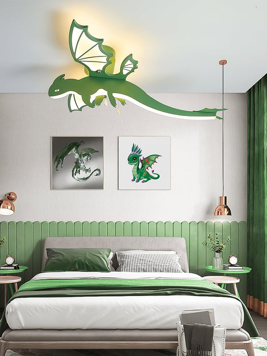 Green Dinosaur Ceiling Light-DWHOME