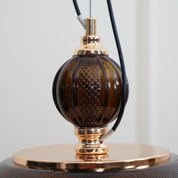 Green Glass Bowl Pendant Lamp-DWHOME