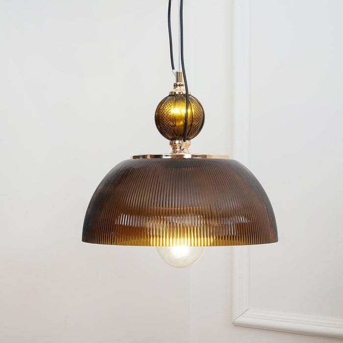 Green Glass Bowl Pendant Lamp-DWHOME
