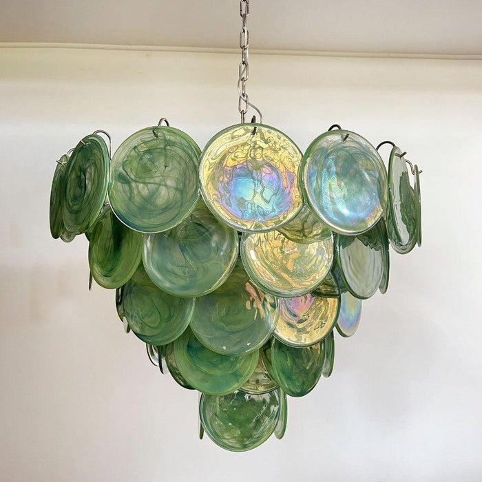 Green Murano Disc Chandelier - DWHOME