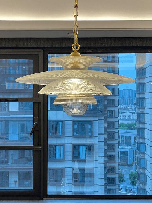 Grid Glass Pendant Light-DWHOME