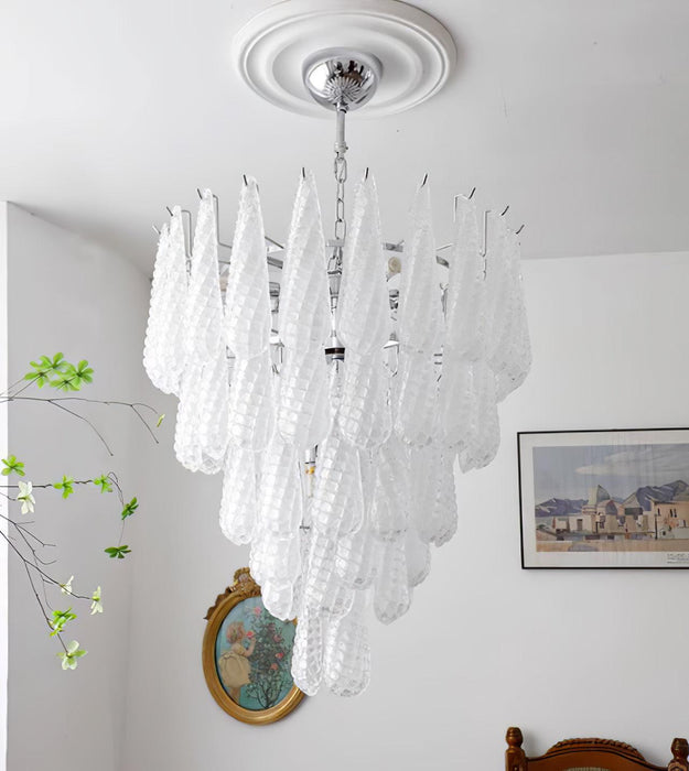 Grid Glass Waterfall Chandelier - Vakkerlight