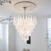 Grid Glass Waterfall Chandelier.