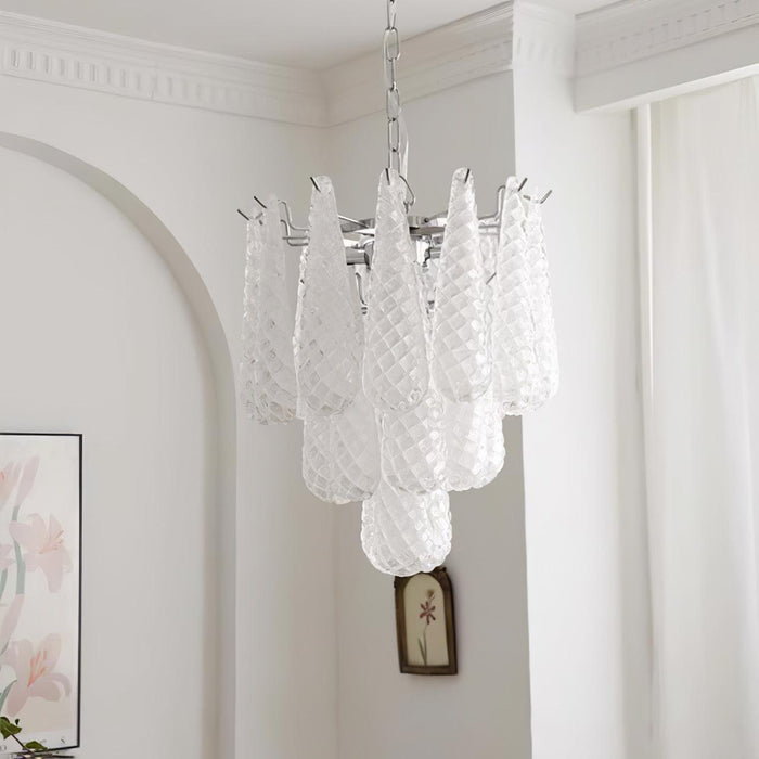 Grid Glass Waterfall Chandelier - Vakkerlight