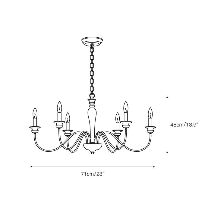 Gwynn Candle Chandelier-DWHOME