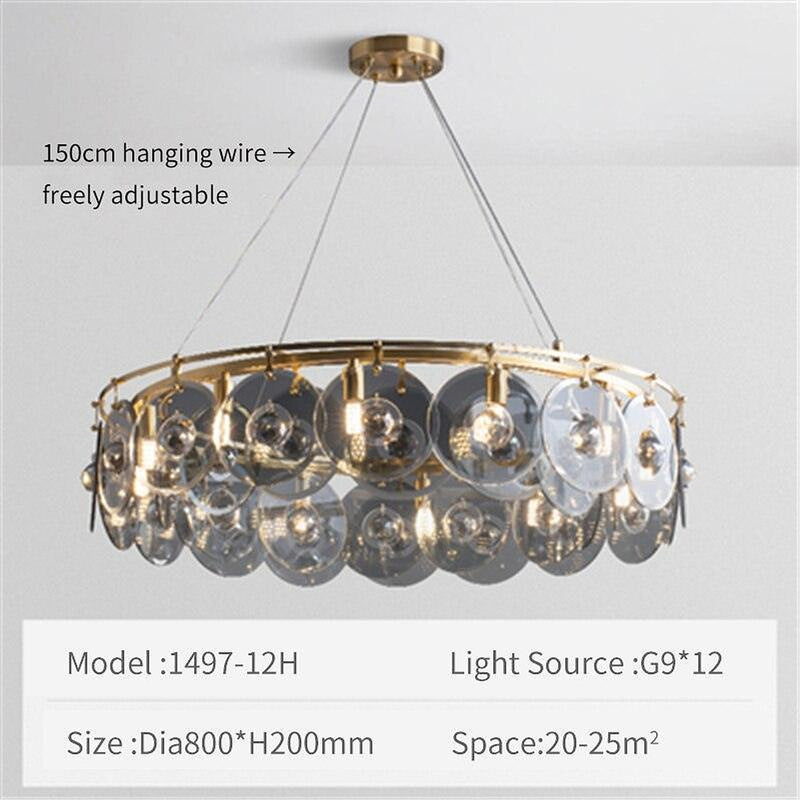 Modern Style Copper Shields Chandelier-DWHOME