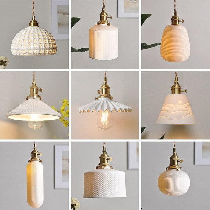 Nordic Style Ceramic Hanging Pendant Light-DWHOME