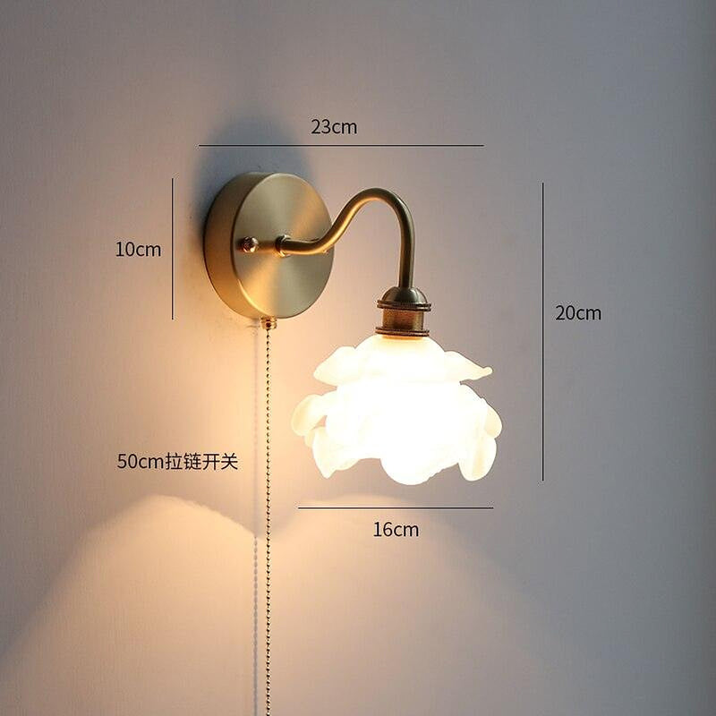 Nordic Style Glass Copper LED Wall Light-DWHOME