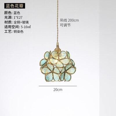 Vintage Glass Stone Flower Ceiling Light N READY - DWHOME