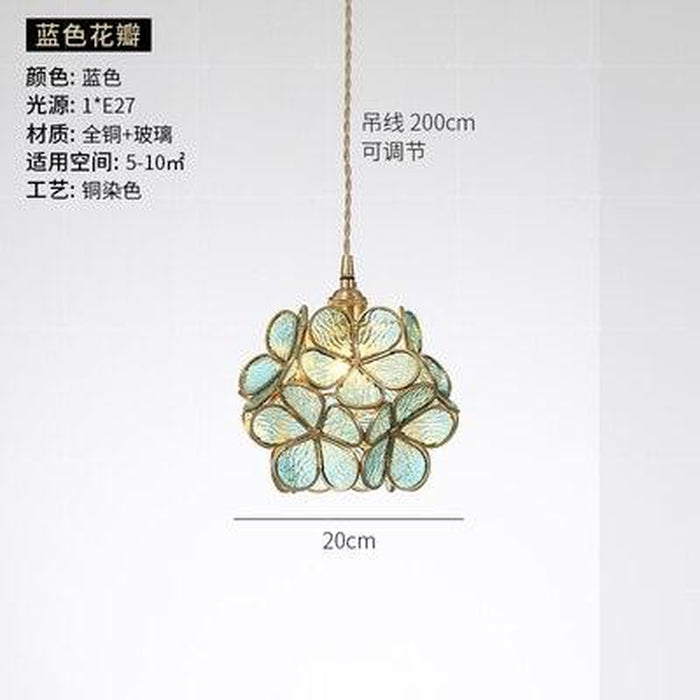 Vintage Glass Stone Flower Ceiling Light N READY-DWHOME