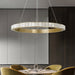 32" Natural Marble Modern Ring Chandelier.