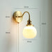 Nordic Style Glass Copper LED Wall Light.