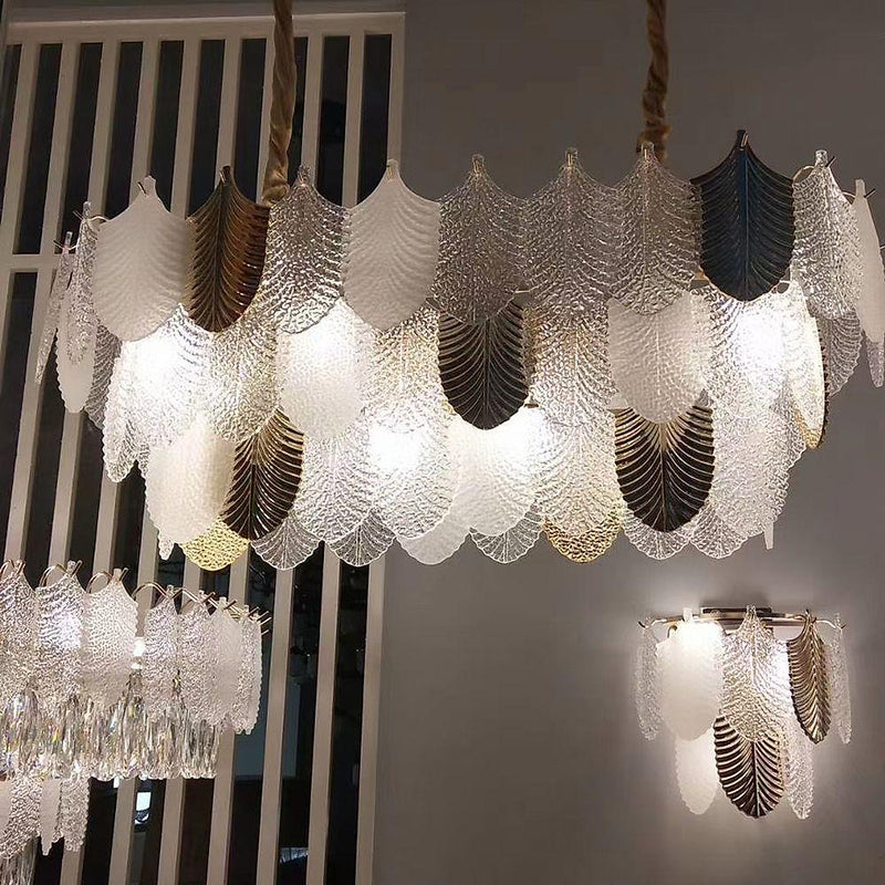 Postmodern Luxury Golden Feathers Chandelier-DWHOME