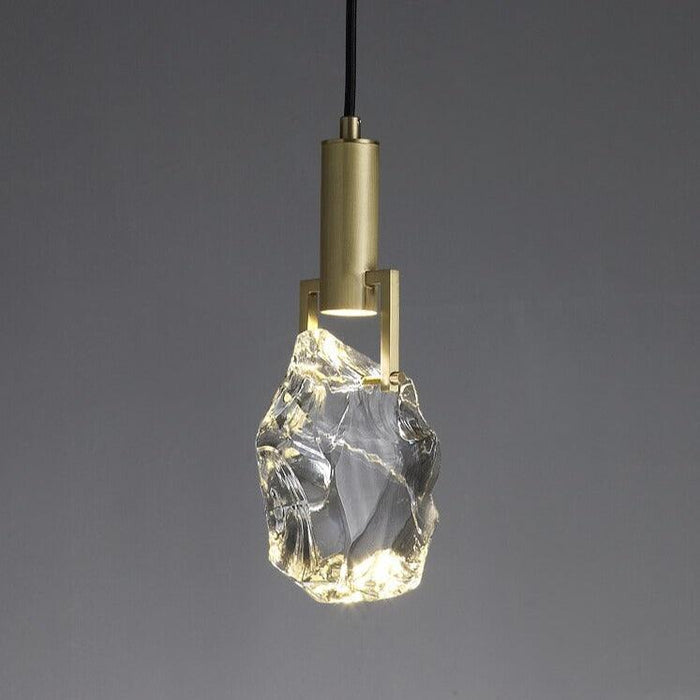 Minimalistic Crystalline Pendant Lights.