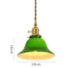 Vintage Style Green Glass Pendant Light.