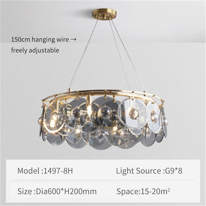 Modern Style Copper Shields Chandelier-DWHOME