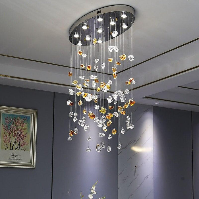 Modern Style Pebble Rain Chandelier.