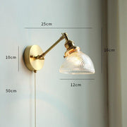 Nordic Style Glass Copper LED Wall Light-DWHOME