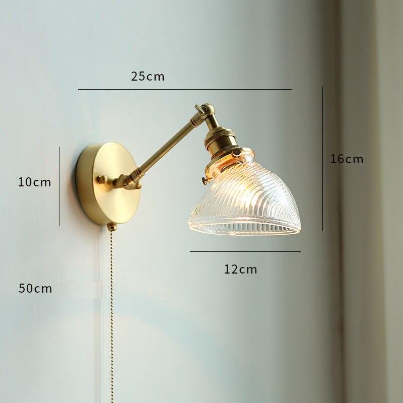 Nordic Style Glass Copper LED Wall Light-DWHOME