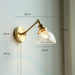 Nordic Style Glass Copper LED Wall Light.