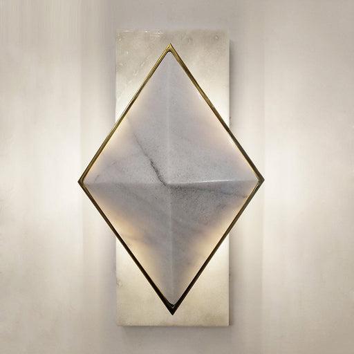 Art Deco Natural Marble Wall Sconce.