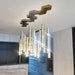 Modern Style Bars of Light Chandelier.