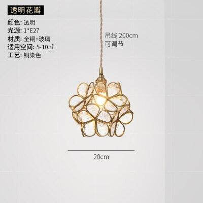 Vintage Glass Stone Flower Ceiling Light N READY - DWHOME