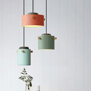 Wooden Bucket Pendant Lights-DWHOME