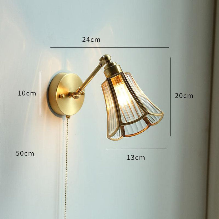 Modern Style Ceramic Pull Chain Wall Light - DWHOME