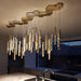 Modern Style Bars of Light Chandelier.