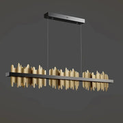 Nera Brushed Brass Dining Room Chandelier-DWHOME
