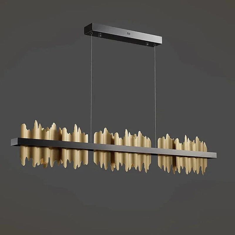 Nera Brushed Brass Dining Room Chandelier-DWHOME