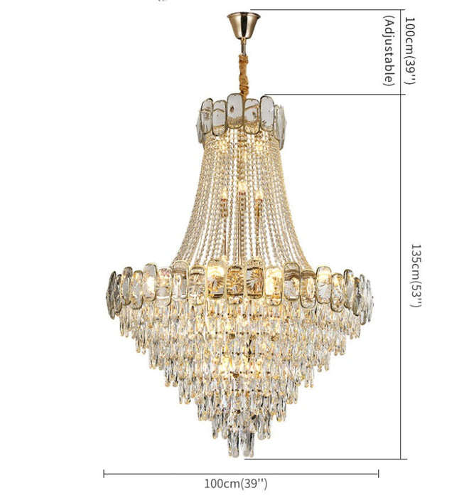 Castel 39" Contemporary Chandelier.