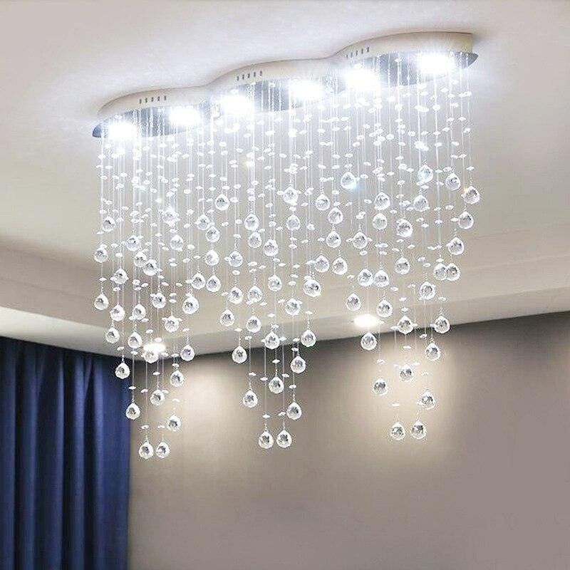 Modern Style Crystal Droplets Chandelier-DWHOME