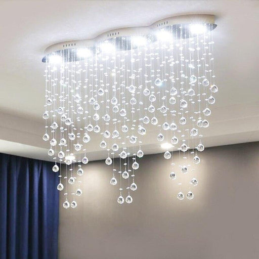 Modern Style Crystal Droplets Chandelier.