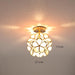 Vintage Glass Stone Flower Ceiling Light N READY - DWHOME